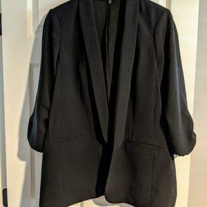 EXPRESS Ruched Sleeve Boyfriend Blazer